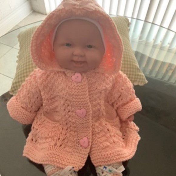 Hand-Knit Baby Coat - Picture 2 of 3